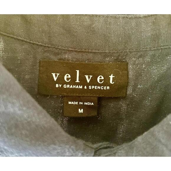 Velvet Graham & Spencer Tie-Dye Linen Button T-Shirt, M - Picture 5 of 5